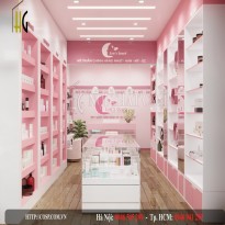 Thiết kế cửa hàng mỹ phẩm Evar’s Care nhỏ đẹp tại Cầu Giấy - Hà Nội